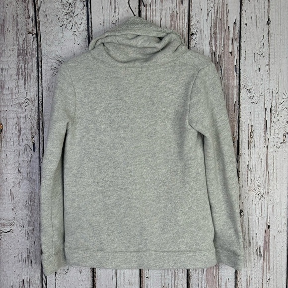 J. Crew Mercantile Funnel Neck Sweatshirt Size Small Side Pockets Pullover Gray - Picture 5 of 14